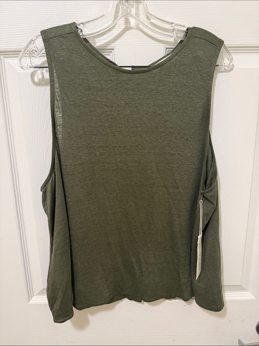 78 & SUNNY 1X Olive Green Sleeveless Women's Tank Top.